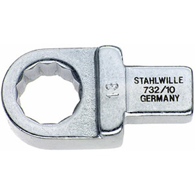 STAHLWILLE Square Ring Spanner Insert, 9 x 12 mm Insert, 13 mm, Nickel Plated Finish