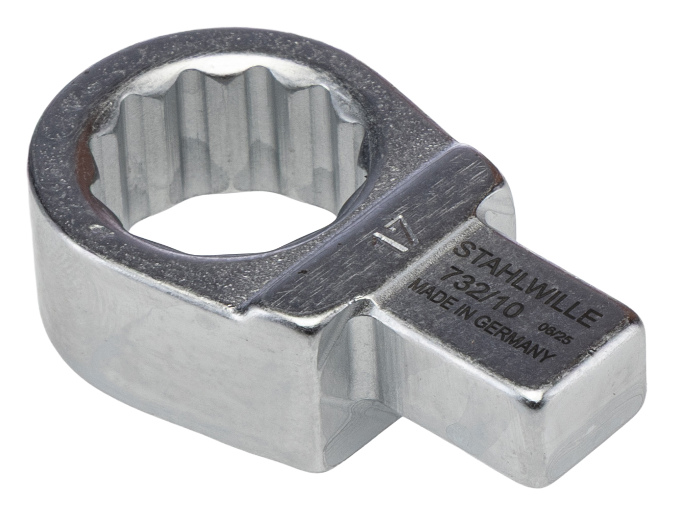58221017 STAHLWILLE Crow Foot Spanner Head, 9 x 12 mm Insert, 17 mm, Chrome Finish