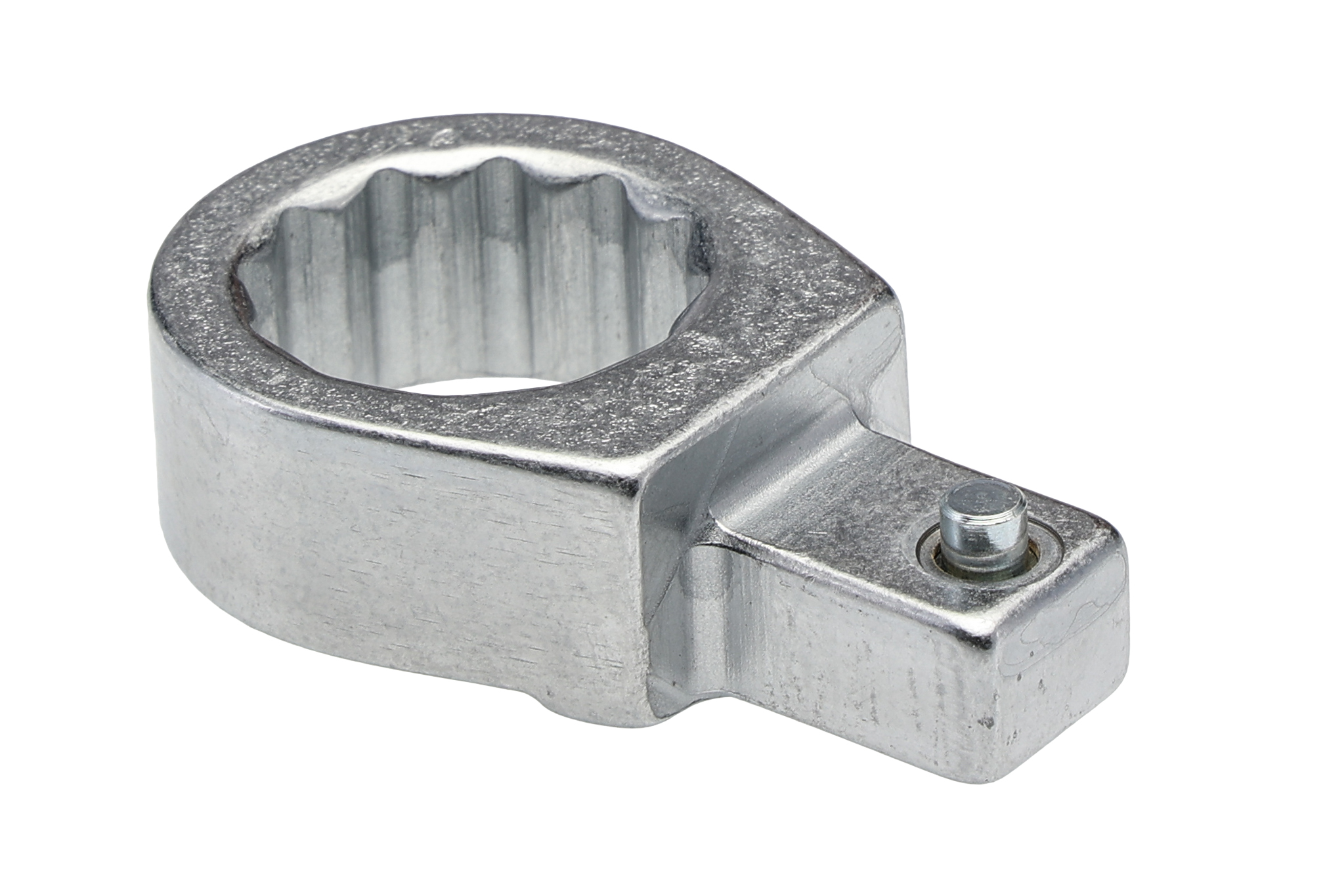 58221019 STAHLWILLE Round Spanner Head, 9 x 12 mm Insert, 19 mm, Chrome Finish