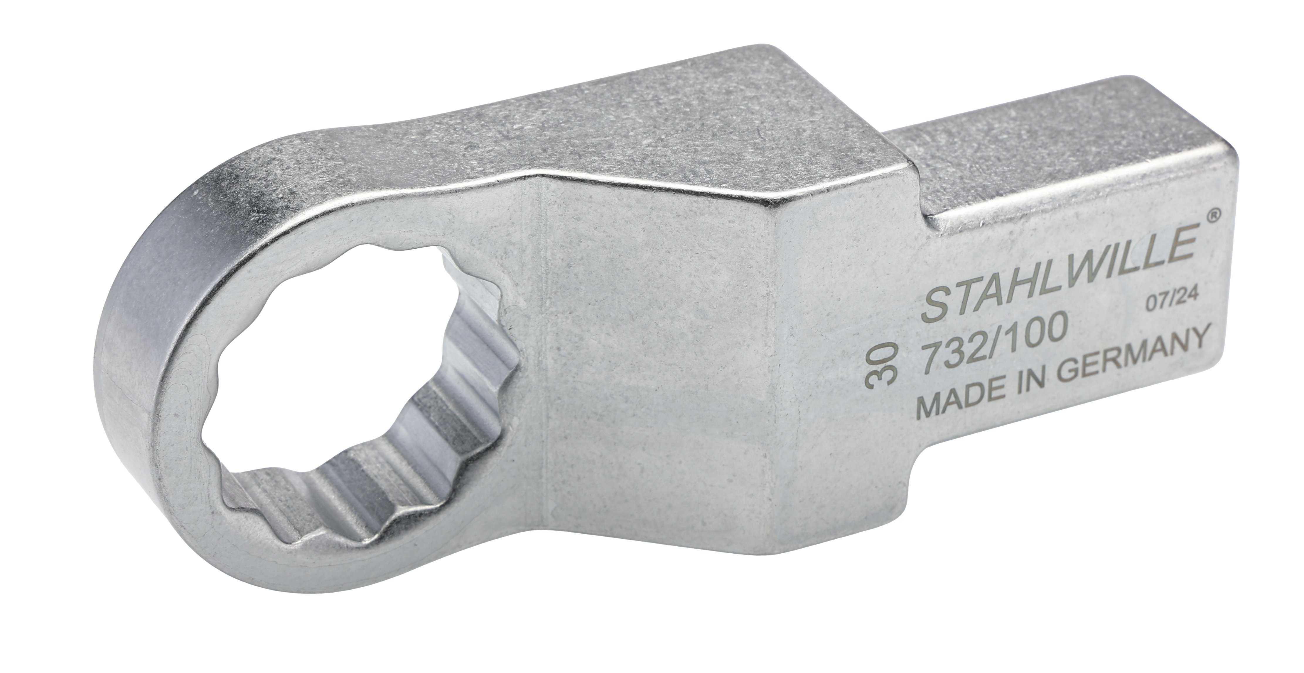 58221030 STAHLWILLE Round Insertion Ring Spanner, 22 x 28 mm Insert, 30 mm, Chrome Finish