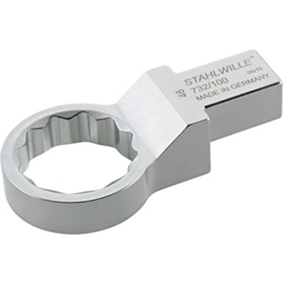 STAHLWILLE Square Ring Spanner Insert, 22 x 28 mm Insert, 32 mm, Nickel Plated Finish