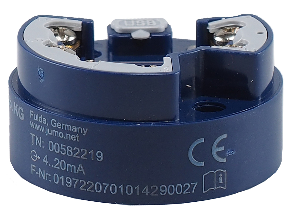 Jumo dTrans T05 Temperature Transmitter PT100 Input 35V, 85 °C, -40 °C