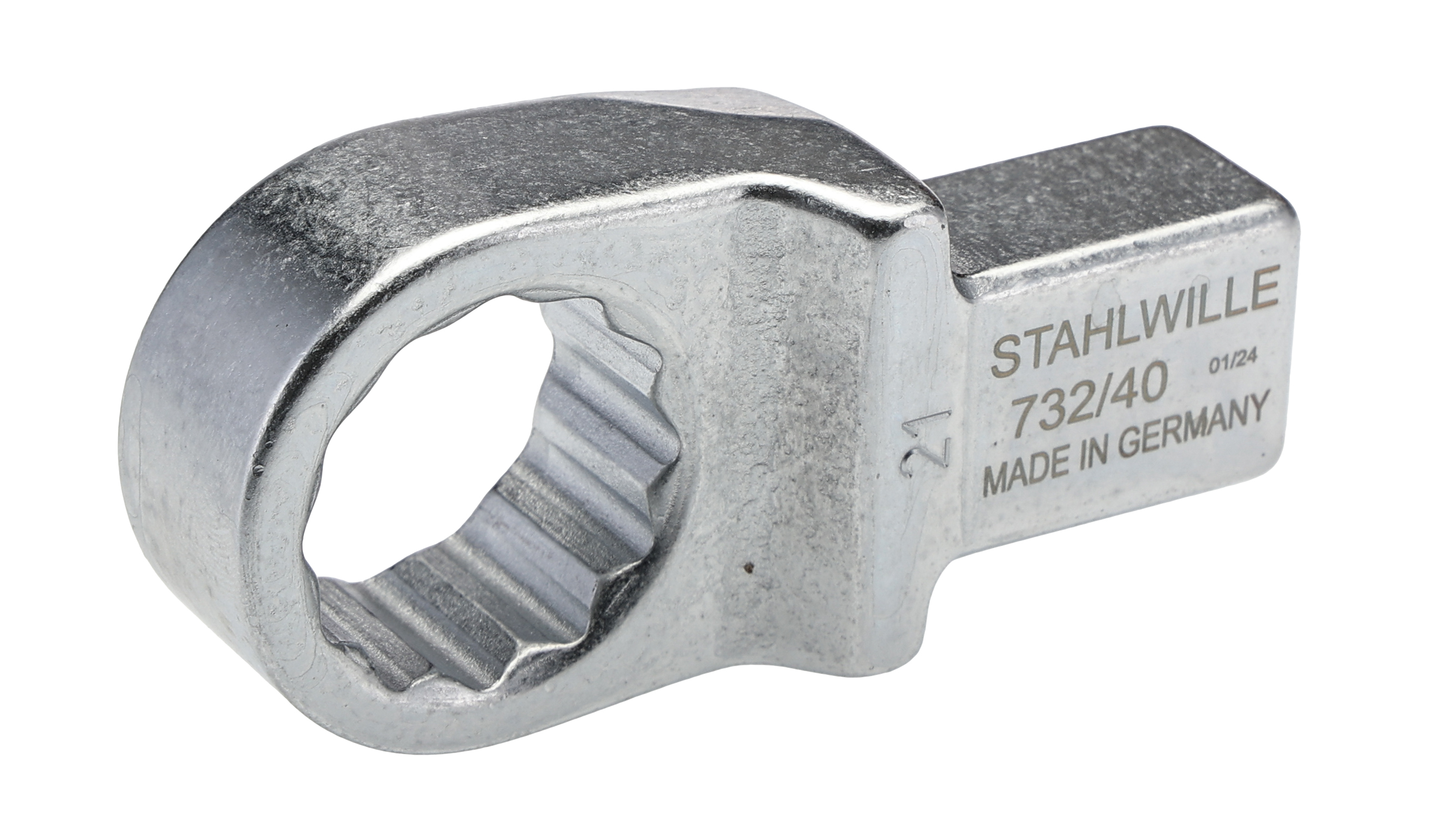 58224021 STAHLWILLE Round Insertion Ring Spanner, 14 x 18 mm Insert, 33 mm, Chrome Finish
