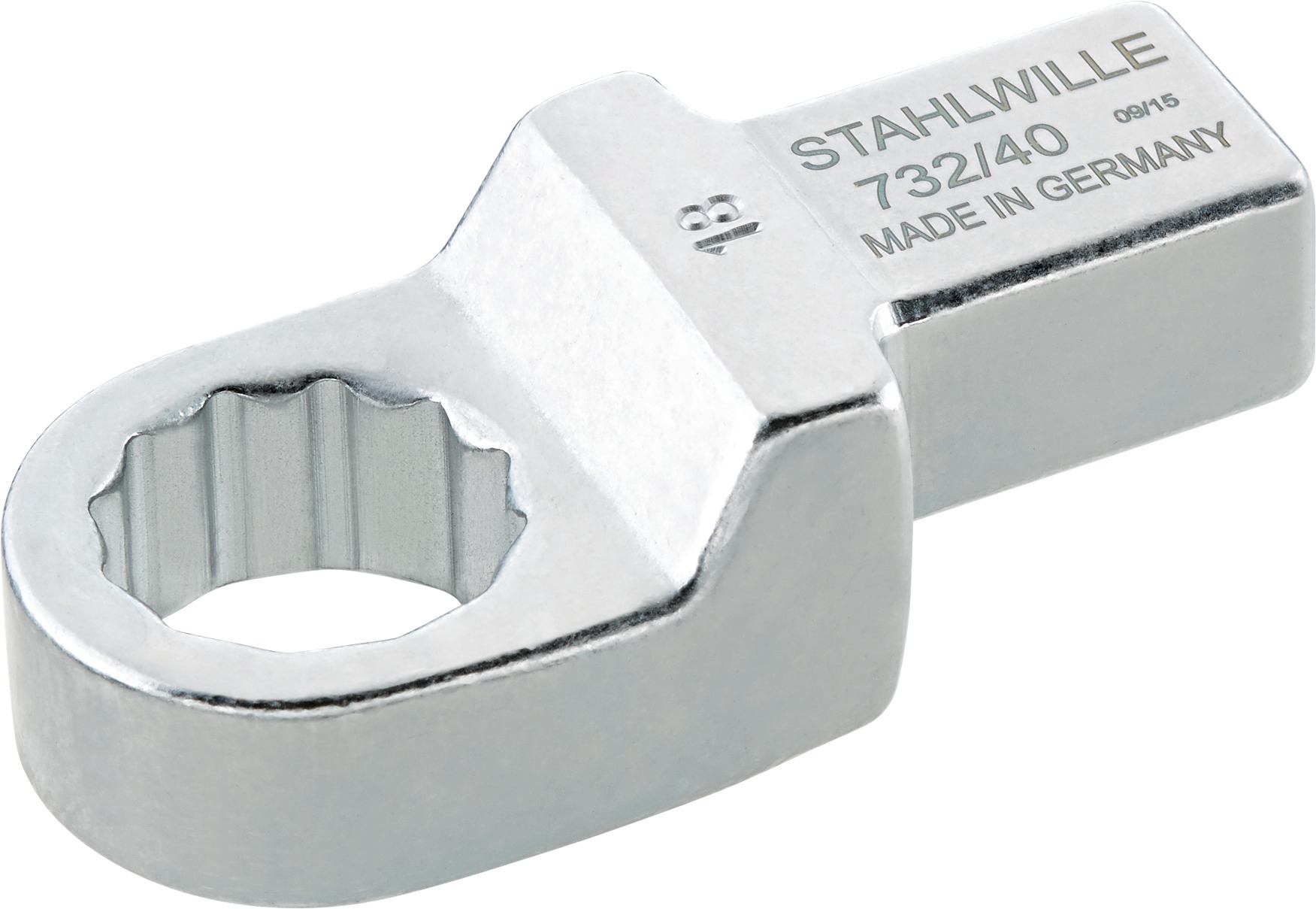 STAHLWILLE Square Ring Spanner Insert, 14 x 18 mm Insert, 22 mm, Nickel Plated Finish