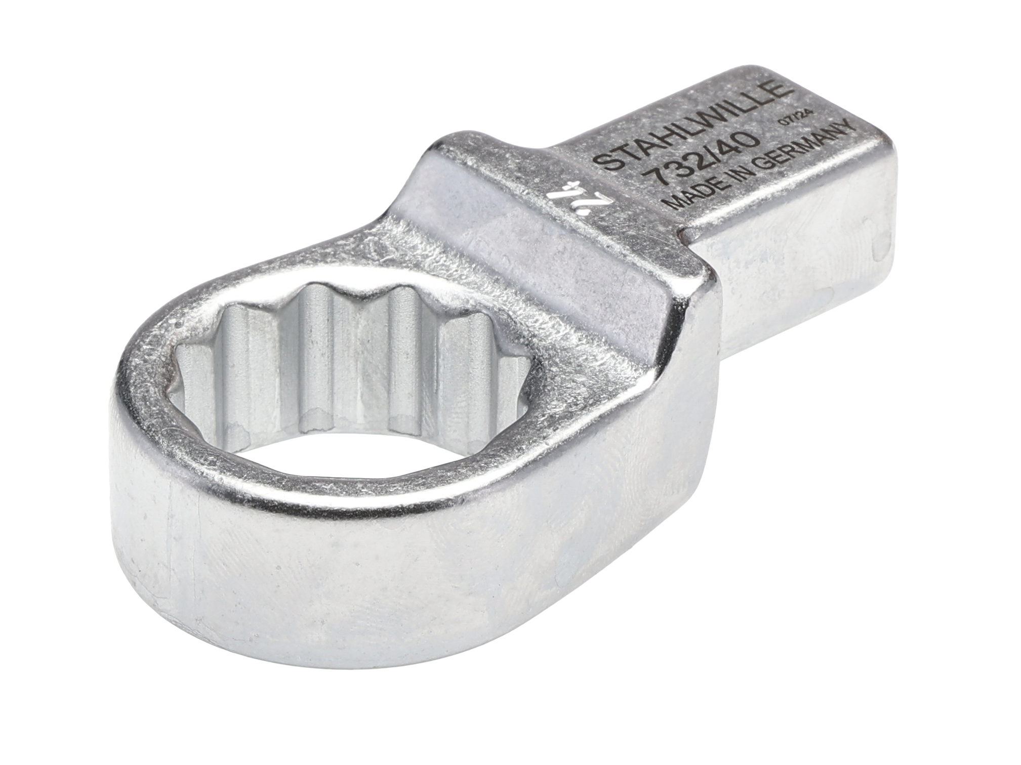 58224024 STAHLWILLE Spanner Head, 14 x 18 mm Insert, 24 mm, Chrome Finish