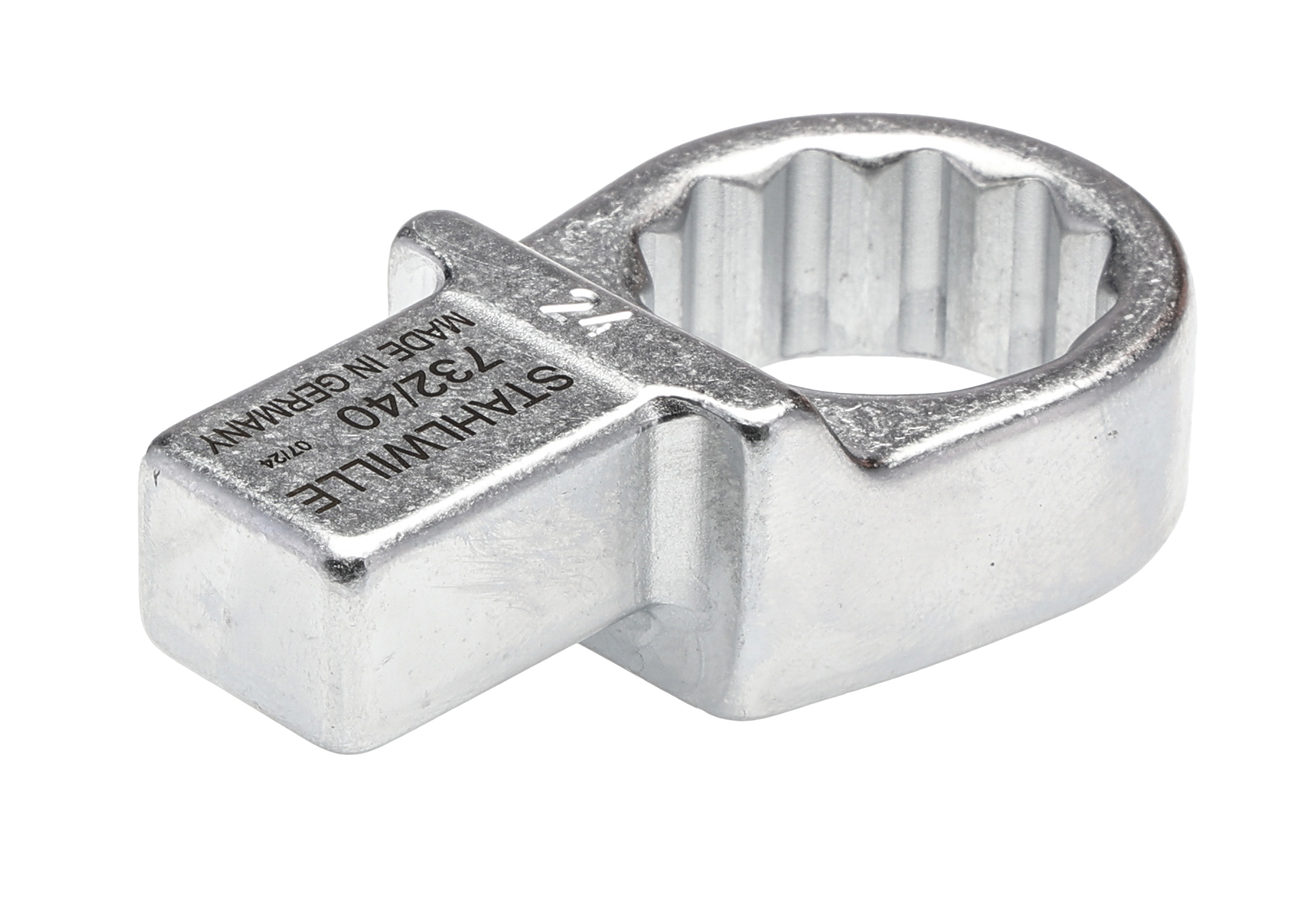 58224024 STAHLWILLE Spanner Head, 14 x 18 mm Insert, 24 mm, Chrome Finish