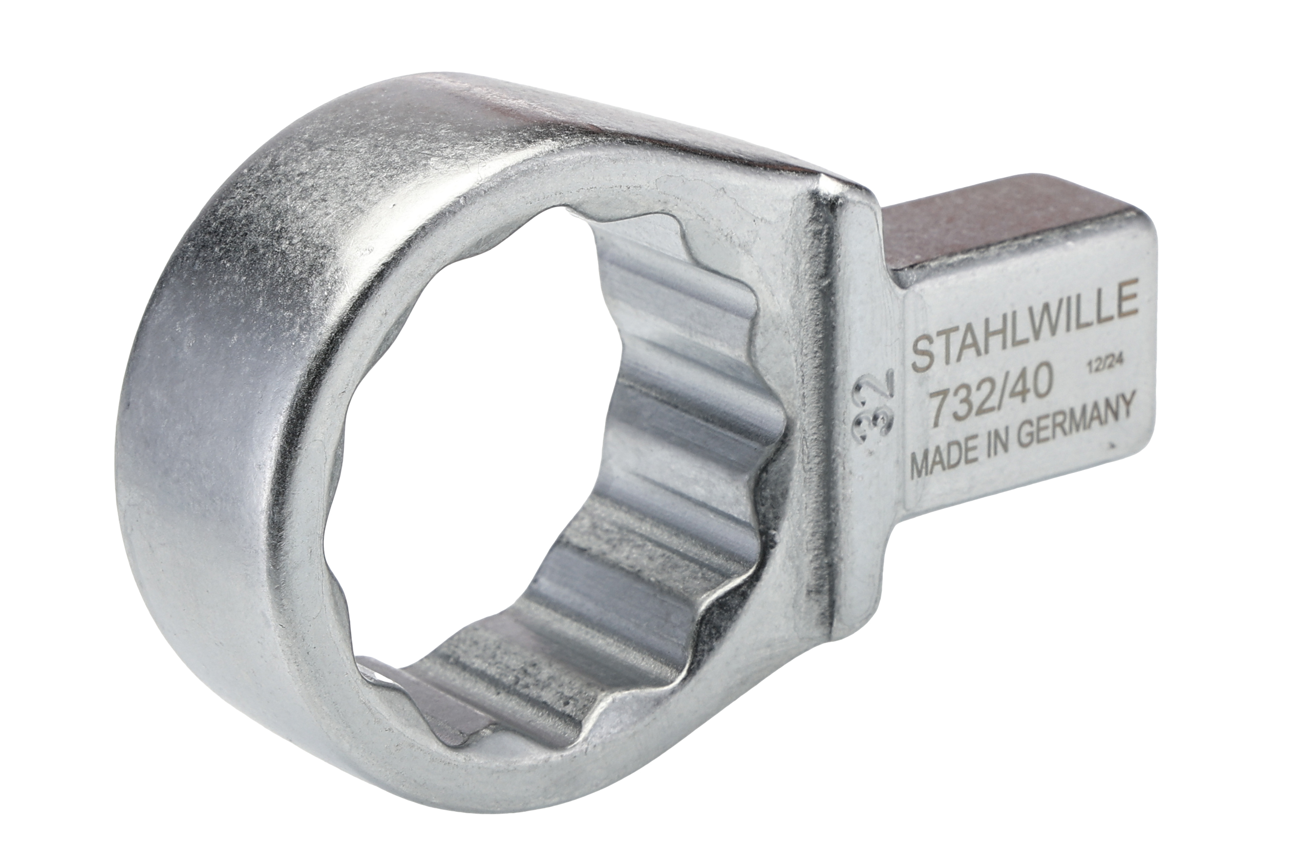 58224032 STAHLWILLE Crow Foot Spanner Head, 14 x 18 mm Insert, 32 mm, Chrome Finish