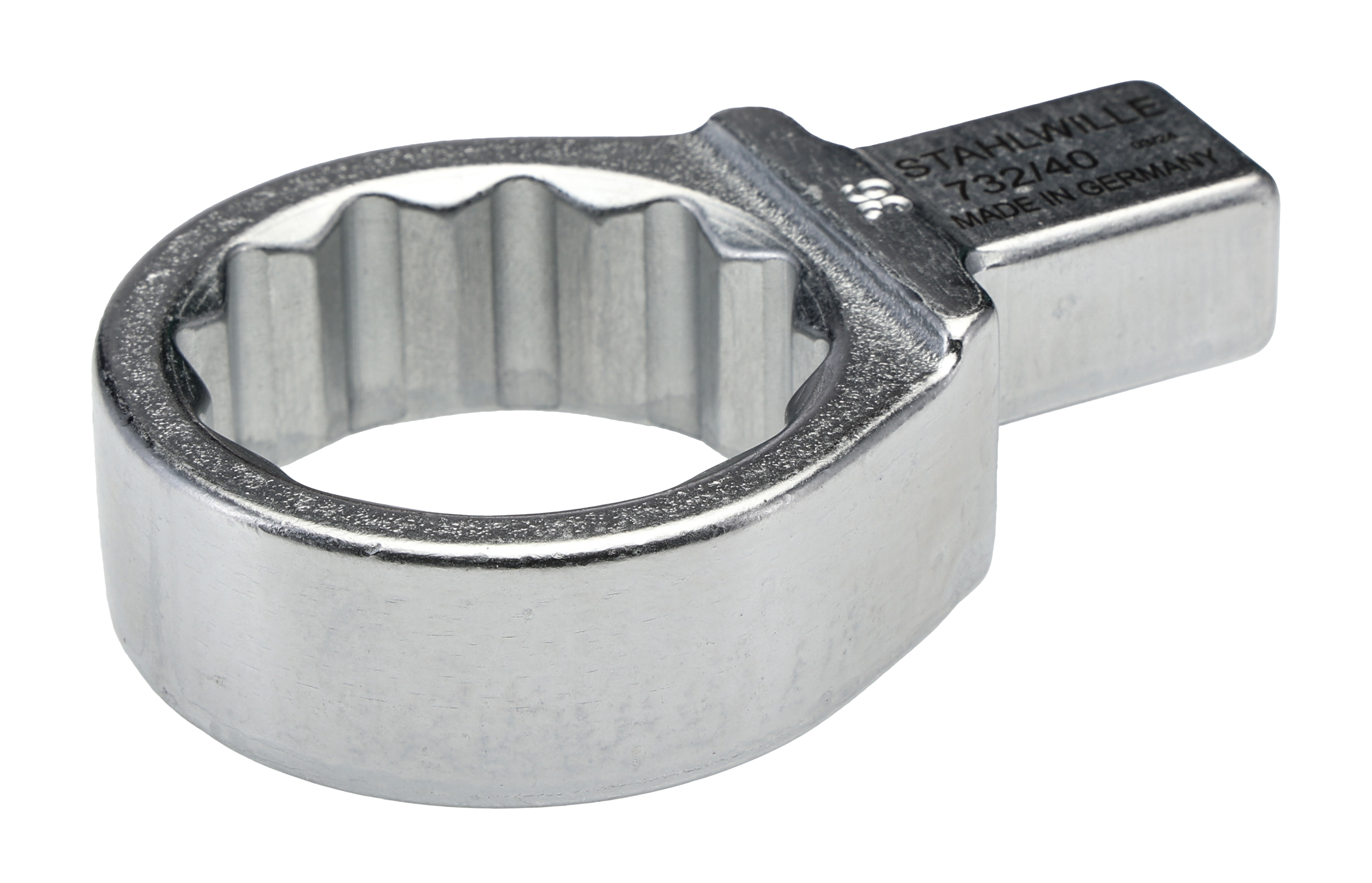 STAHLWILLE Round Spanner Head, 14 x 18 mm Insert, 36 mm, Chrome Finish