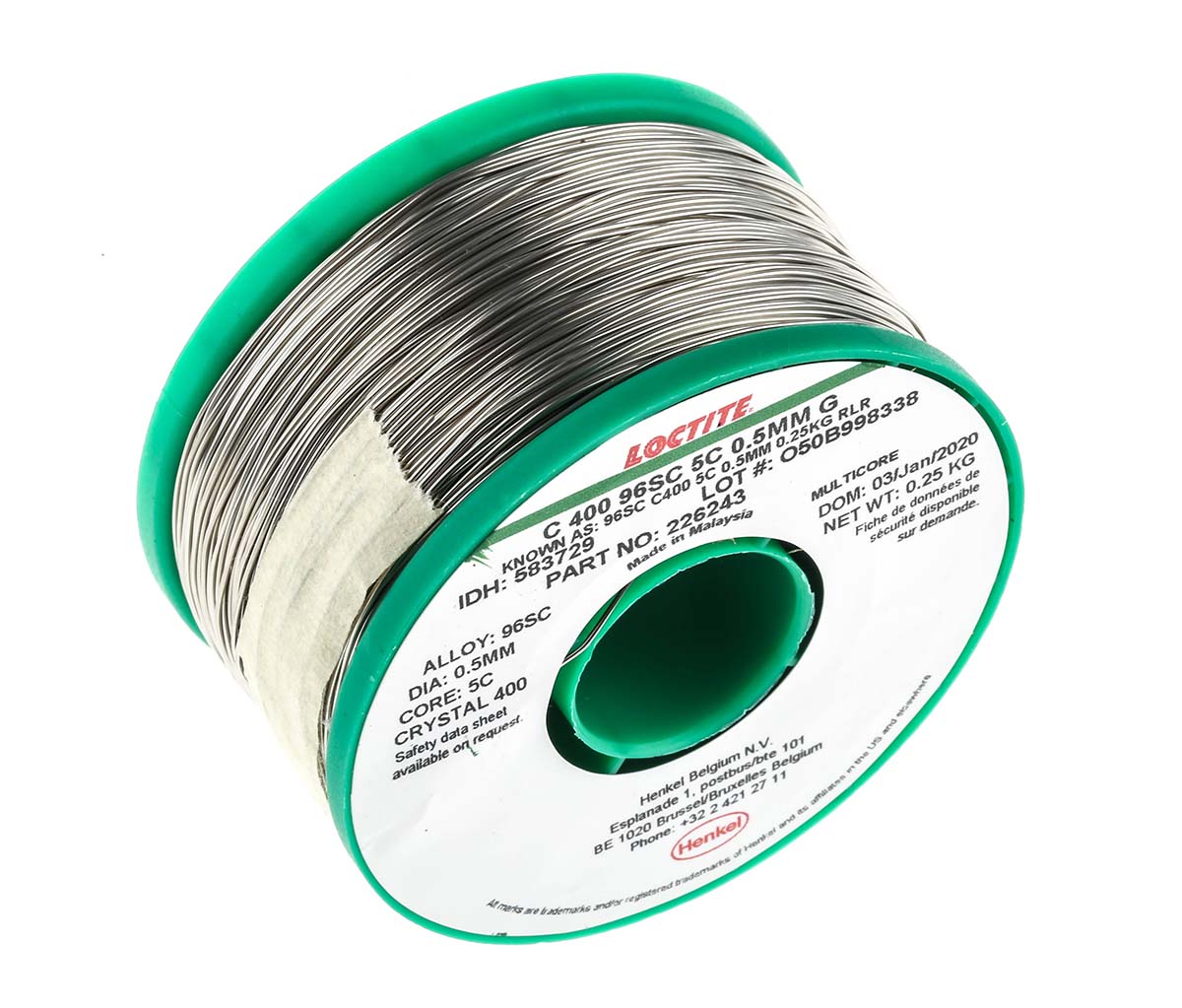 583729 Multicore Wire, 0.5 mm Lead Free Solder, 217 °C Melting Point