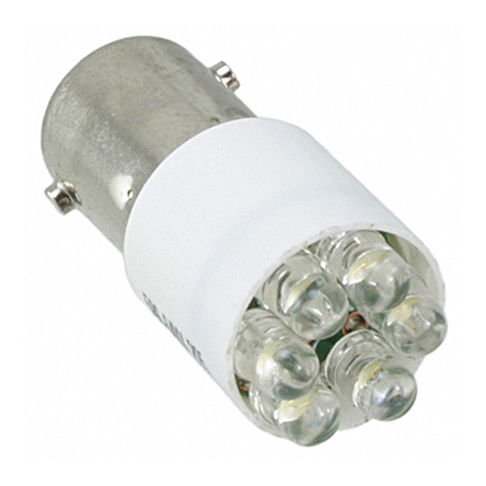 Dialight White Visible LED, BA9 Base, 10.92 mm Diameter