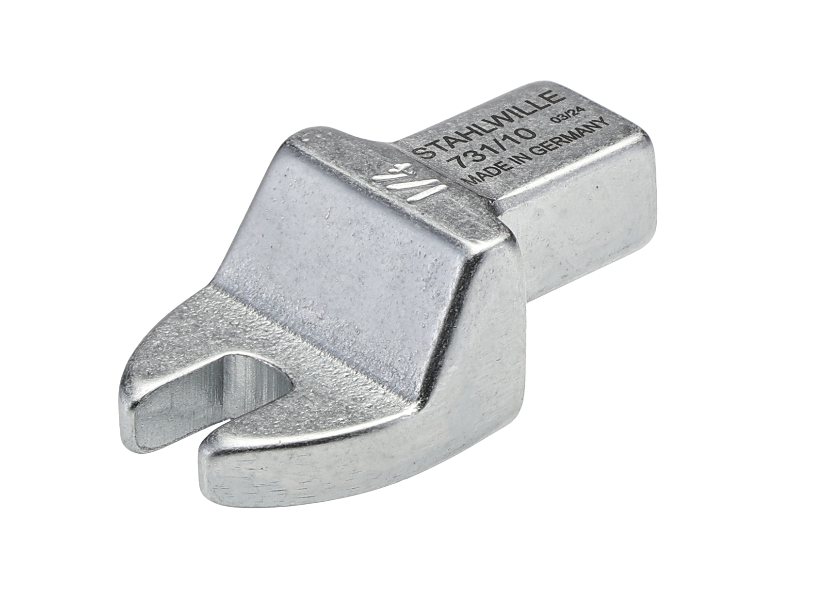 STAHLWILLE Open Ended Insert Insertion Wrench, 9 x 12 mm Insert, 1/4 in, Chrome Finish