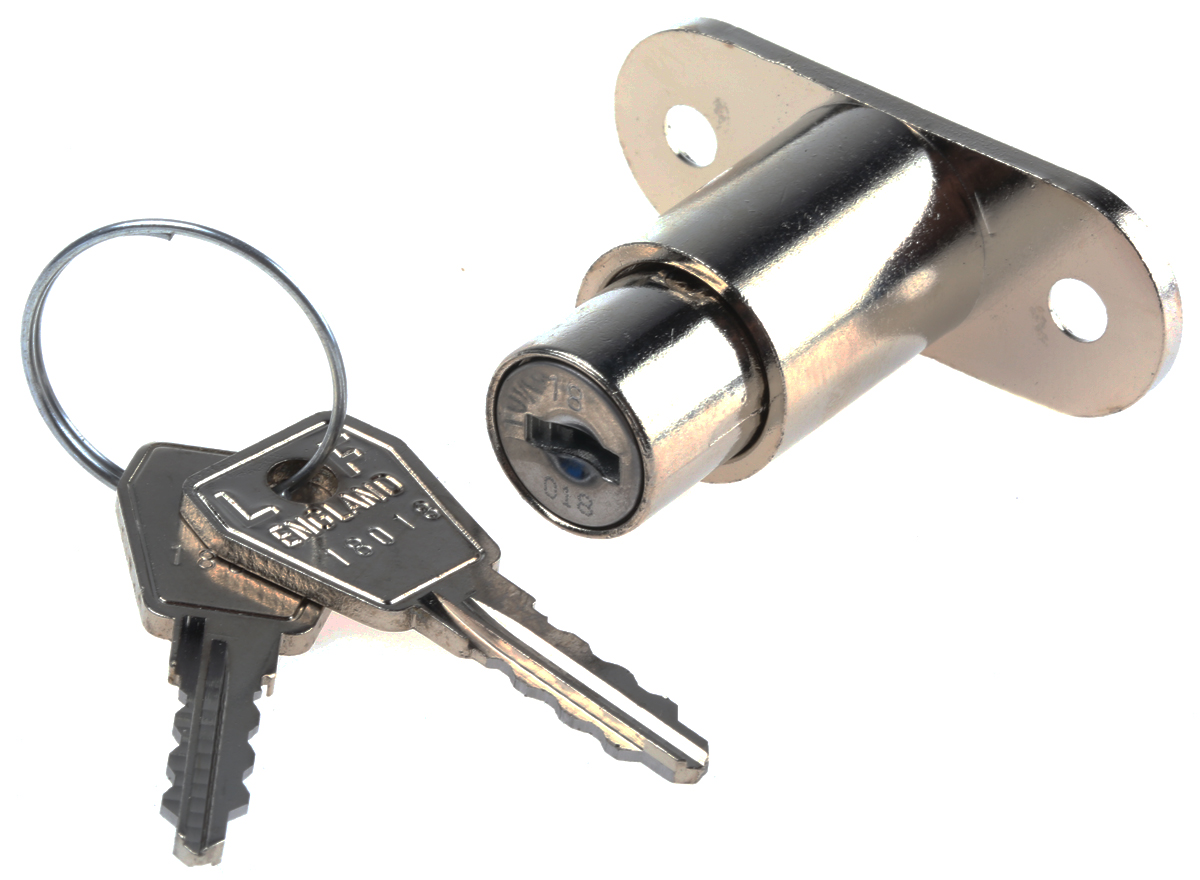 Euro-Locks a Lowe & Fletcher group Company Sliding Door Lock, 24 mm Panel-to-Tongue 19 mm, Key Unlock