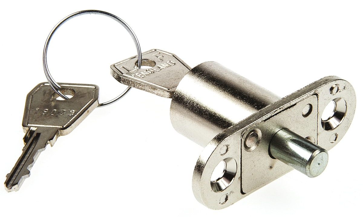 5862007 Euro-Locks a Lowe & Fletcher group Company Sliding Door Lock, 24 mm Panel-to-Tongue 19 mm, Key Unlock