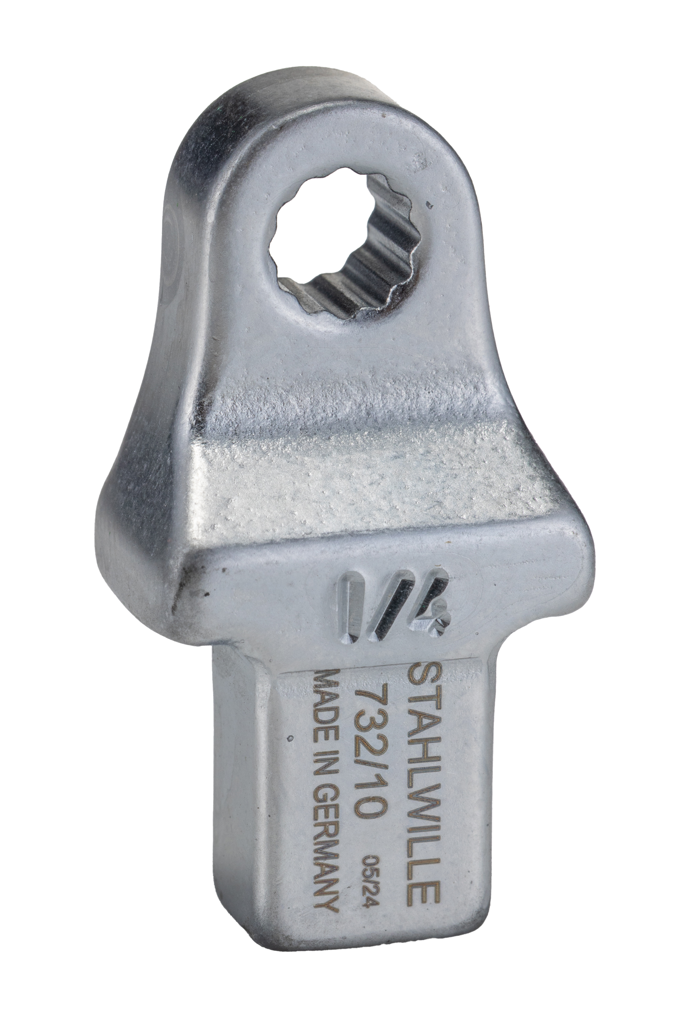 STAHLWILLE Round Insertion Ring Spanner, 9 x 12 mm Insert, 13 mm, Chrome Finish