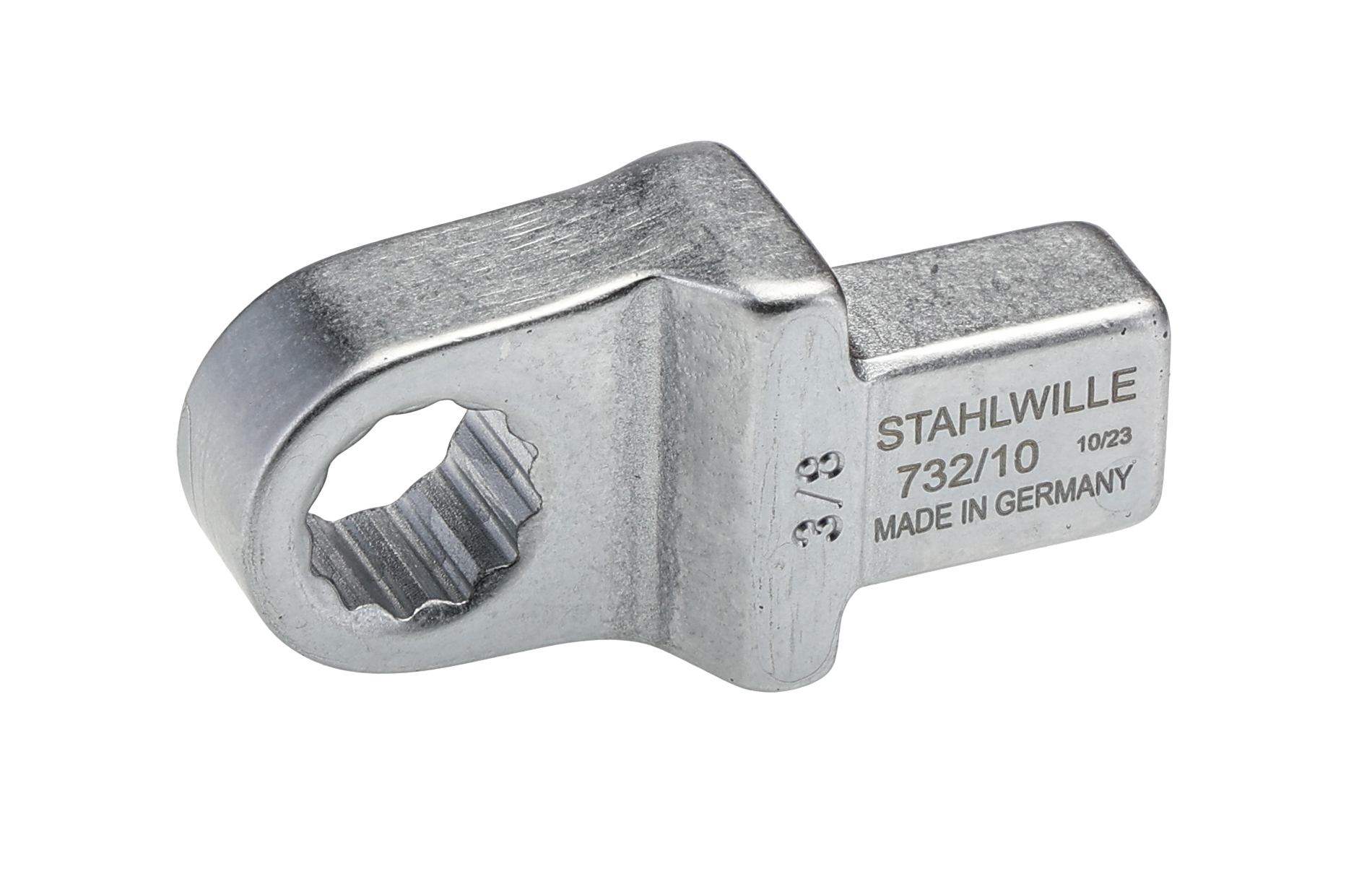 58621024 STAHLWILLE Round Insertion Ring Spanner, 9 x 12 mm Insert, 17.2 mm, Chrome Finish