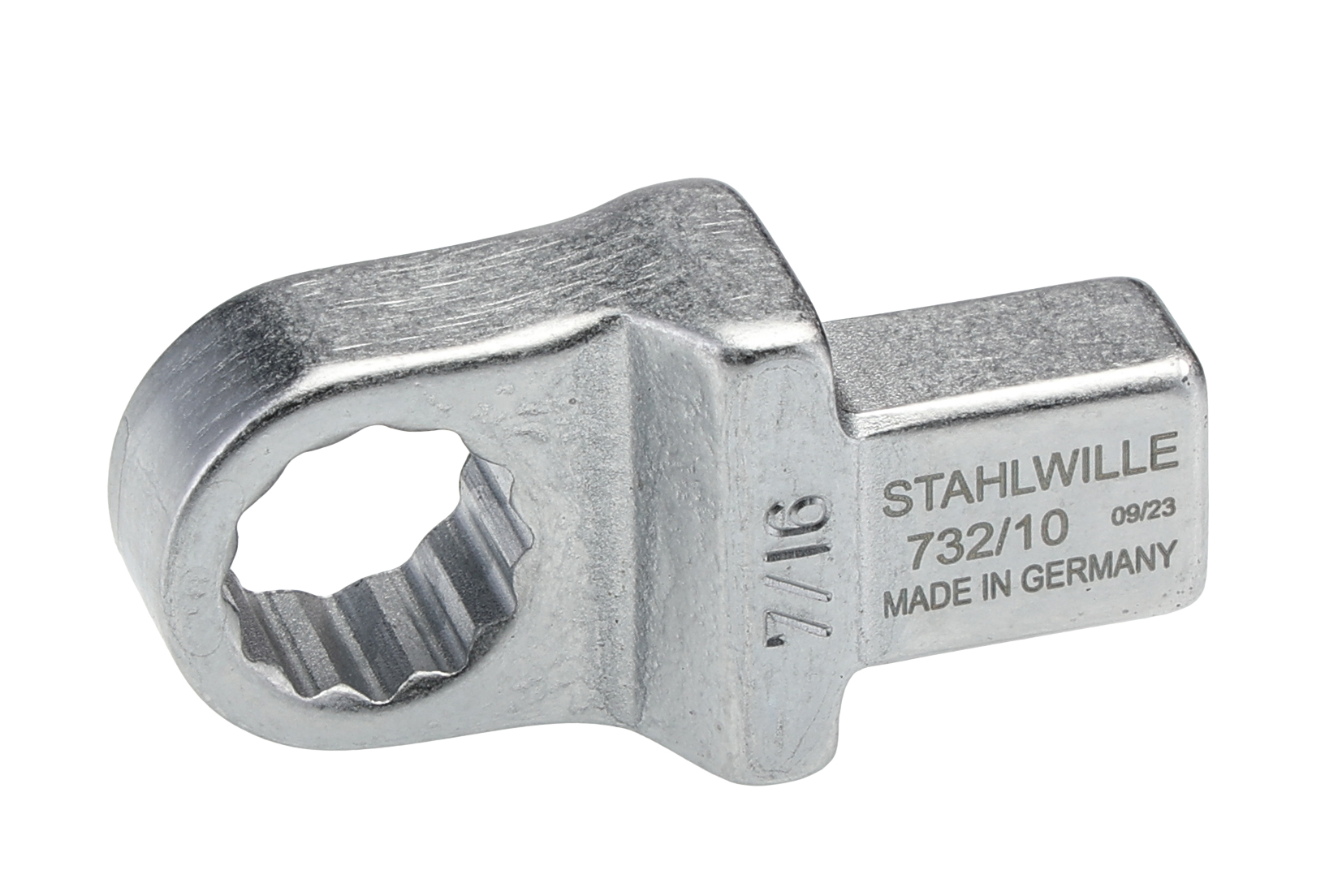 58621028 STAHLWILLE Round Insertion Ring Spanner, 9 x 12 mm Insert, 18.5 mm, Chrome Finish