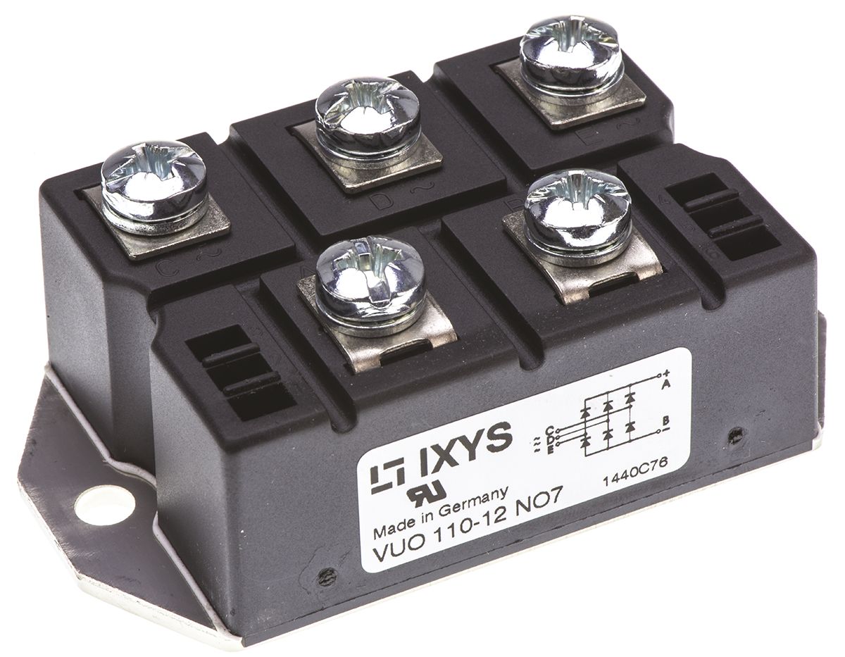 IXYS Bridge Rectifier Module, 127A, 1200V, 3-phase, 5-Pin