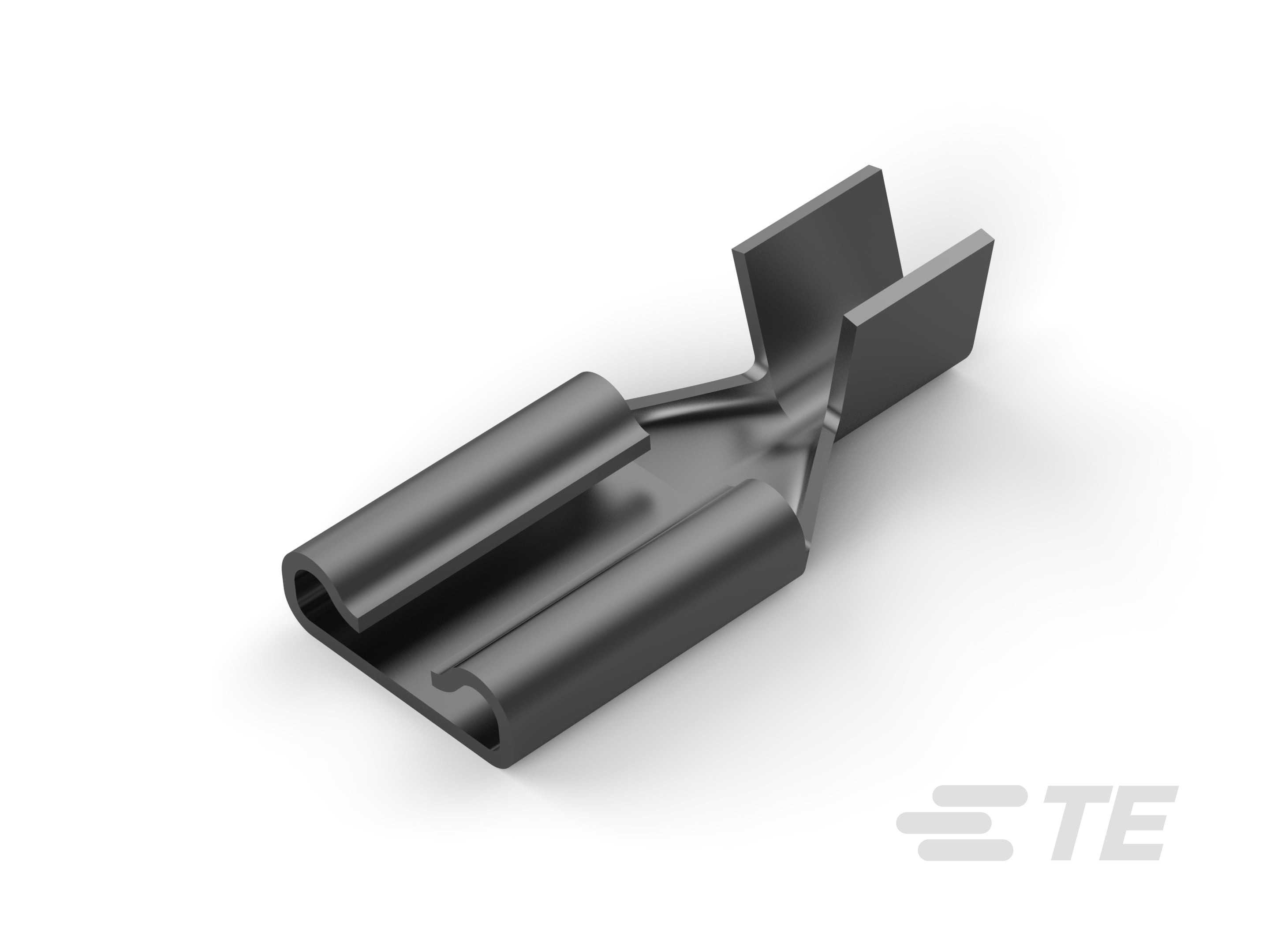 TE Connectivity FASTON 187 Dark Grey Uninsulated Receptacle Spade Connector, Quick Disconnect Receptacle, 4.75 x 0.51mm