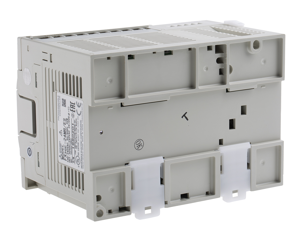 fx3ge-24mres Mitsubishi FX3GE Series PLC CPU for Use with FX3 Series, Relay Output, 14-Input, DC Input