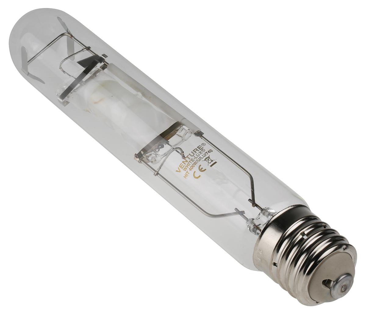 Venture Lighting HIT400W/U/LU/740, 400 W T46 Clear Metal Halide Lamp, GES/E40 Tubular Enclosed Fitting, 36000 lm, 20000h