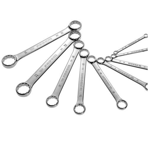 Facom 12-Piece Ring Spanner Set, 6 x 7 to 30 x 32 mm