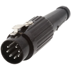 Deltron, 591 3 Pole Straight Standard DIN Plug, DIN 45326, DIN 45329, DIN 41524, DIN 45327, DIN 45322, 2A, 34V ac/dc,