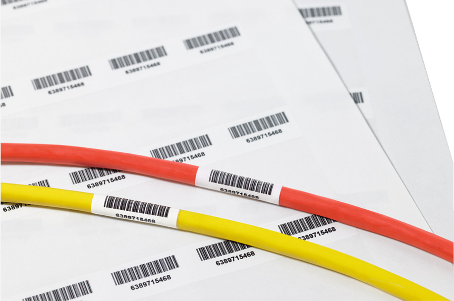 HellermannTyton White, Transparent Adhesive Self-Laminating Label Sheet, Pack of 450 Per Pack