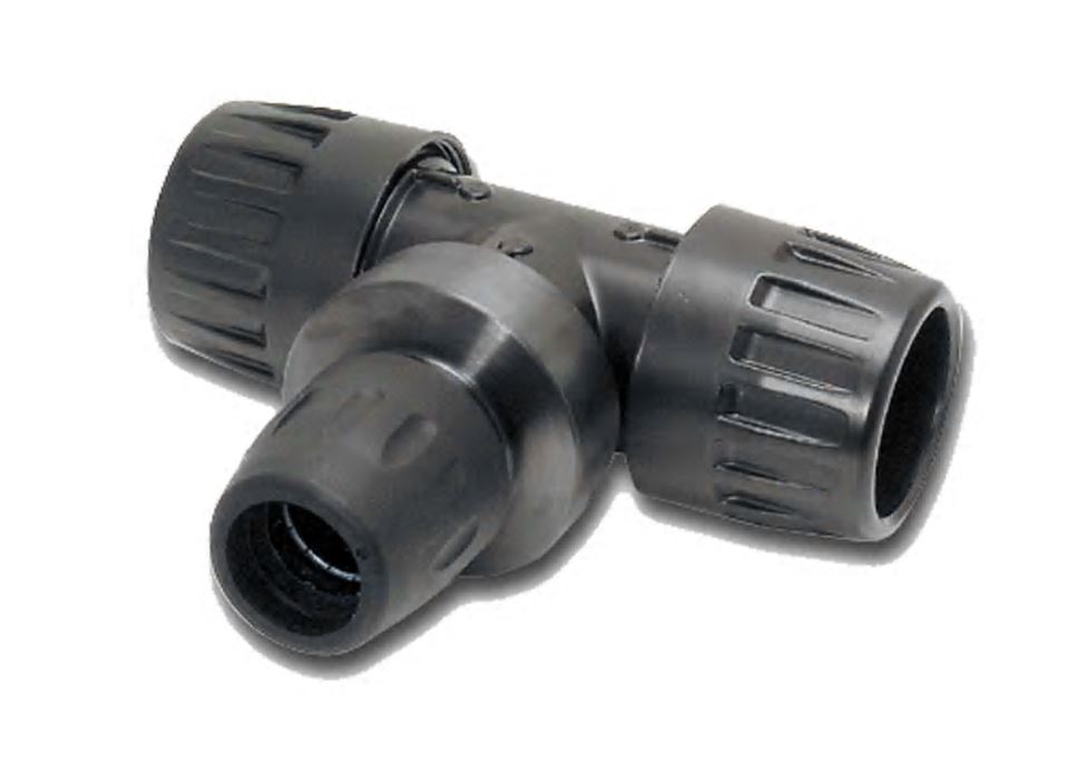 Transair 16 Bar Reducing Tee, 40mm outside diameter