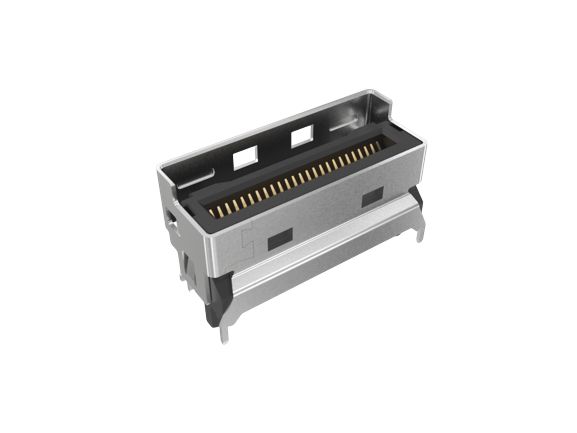 Amphenol Communications Solutions Vertical Edge Connector, 74-Contacts, 0.6mm Pitch