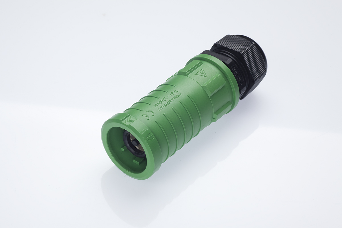 Radiall, SPPC-HK IP2X, IP67 Grey Cable Mount 1P Industrial Power Socket, Rated At 250A, 1.25 kV,With Phase Inverter