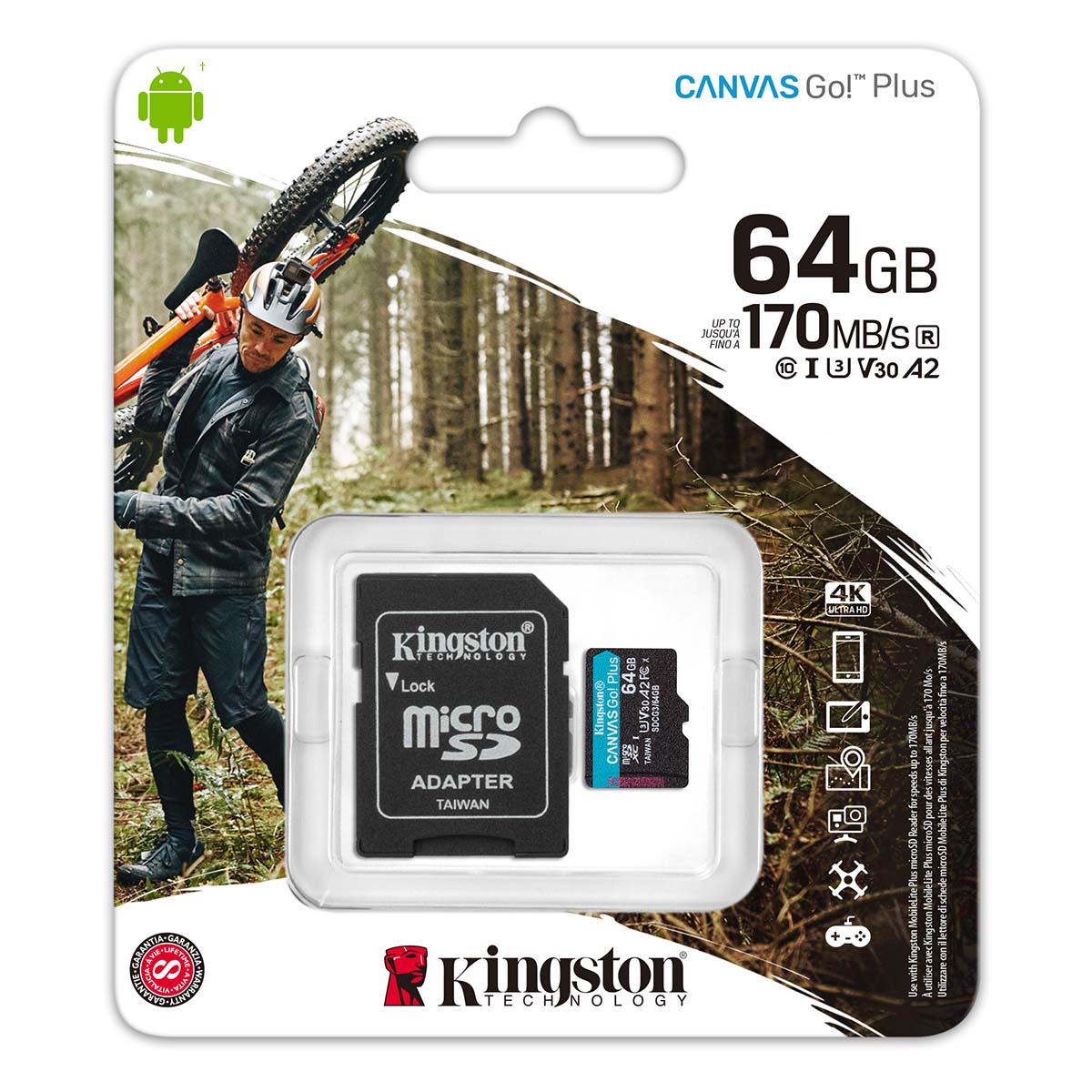 sdcg364gbsp Kingston 64 GB MicroSDXC Micro SD Card, Class 10