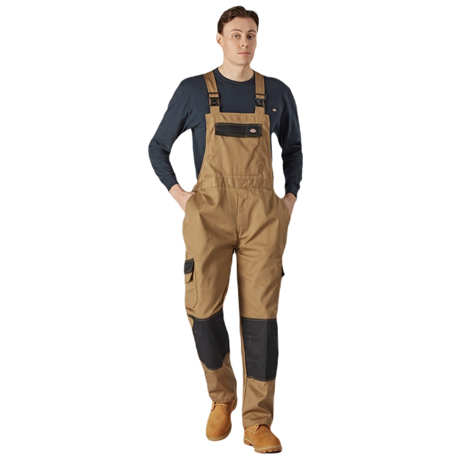 Dickies Khaki Reusable Bib & Brace, L