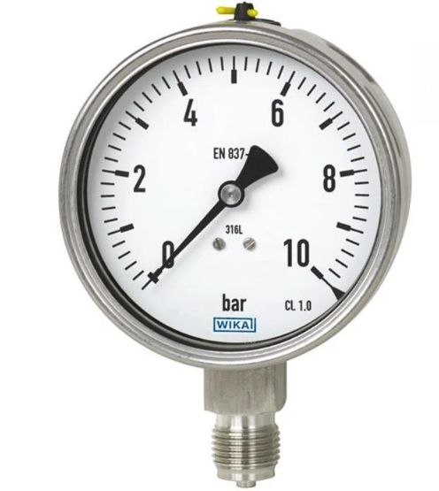 WIKA G 1/4 Analogue Pressure Gauge 2.5bar Bottom Entry 63mm Outside Diameter