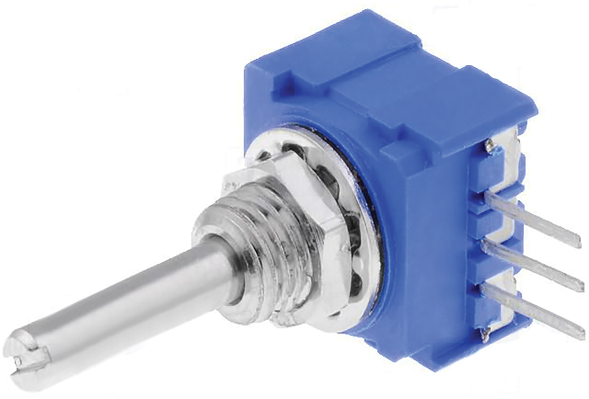 Bourns 51 10kΩ Rotary Potentiometer 1-Gang Bushing Mount, 51CAD-E24-B15L