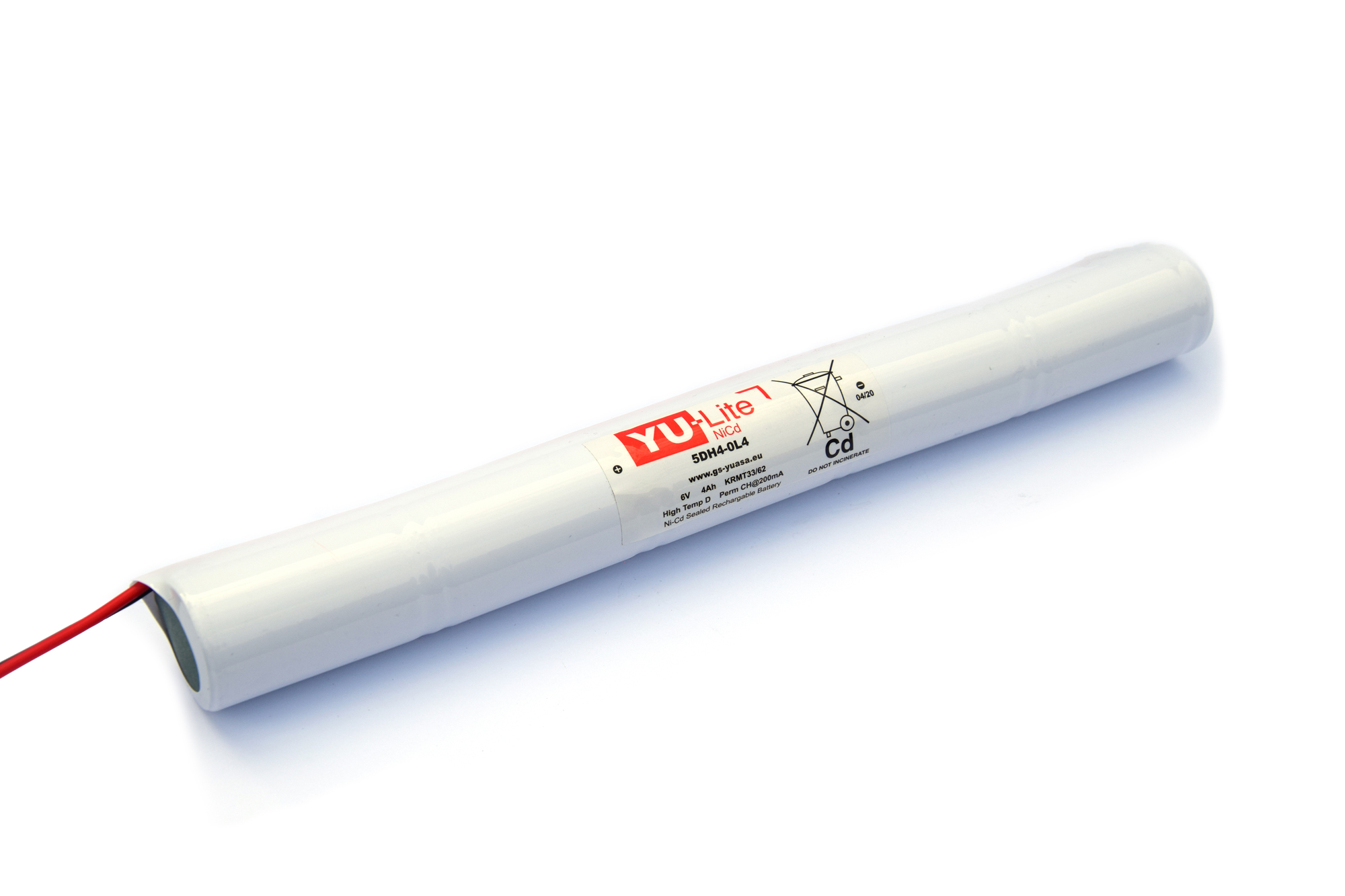 Yuasa NiCd 6 V Battery, 4000 mAh x 59 mm