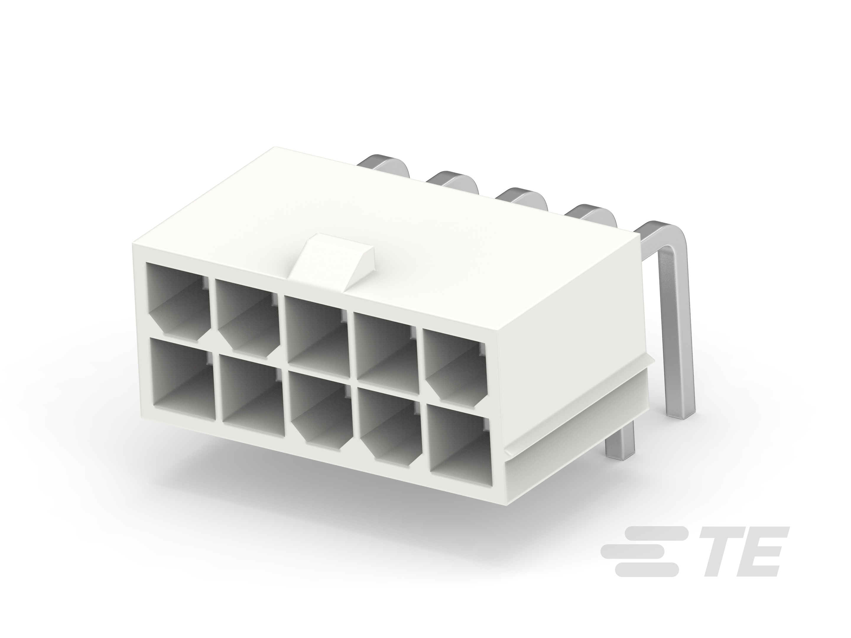 TE Connectivity VAL-U-LOK Series Right Angle Board PCB Header, 10 Contact(s), 4.2 mm Pitch, 2 Row, Shrouded