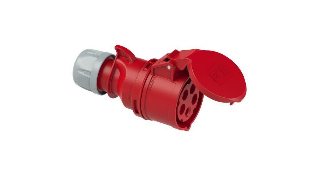 PC Electric, SHARK IP44 White Screw Mount 5 Connector Plug, Socket, Rated At 32A, 400 V
