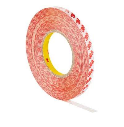 3M White Double Sided Polyester Tape, 0.2mm Thick, Acrylic Backing, 19mm x 50m