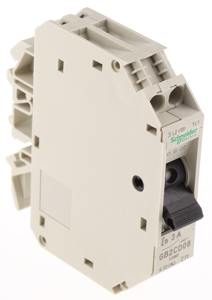 Schneider Electric 3A 1P + N Pole Thermal Magnetic Circuit Breaker, 250V ac GB2