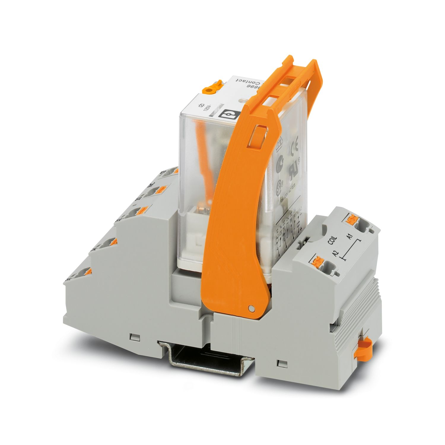 Phoenix Contact RIF-3-RPT-LV-120AC/3X21 Series Interface Relay, DIN Rail Mount, 120V ac Coil