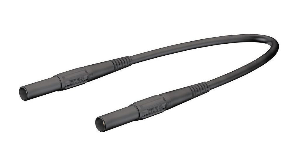 Staubli Test lead, 32A, 1kV, Black, 200cm Lead Length