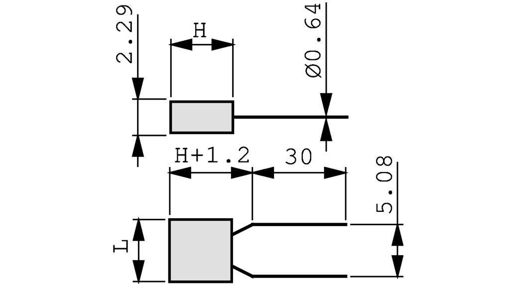 c062k333k1x5ca7301 KEMET 33nF MLCC, 100V dc V, ±10% , Through Hole