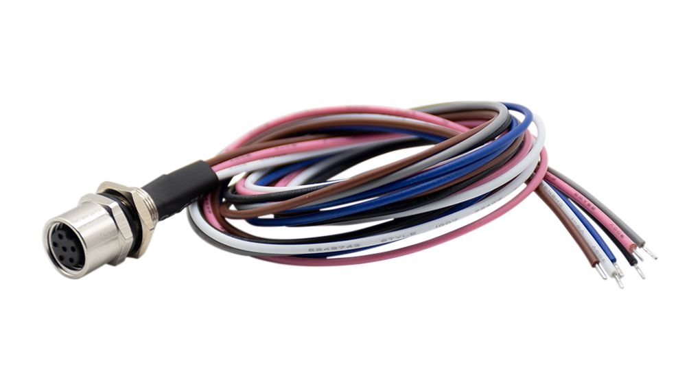 RND Connector, 6 Contacts, Panel, M8 Connector, Socket, Female, IP67, RND 205 Series