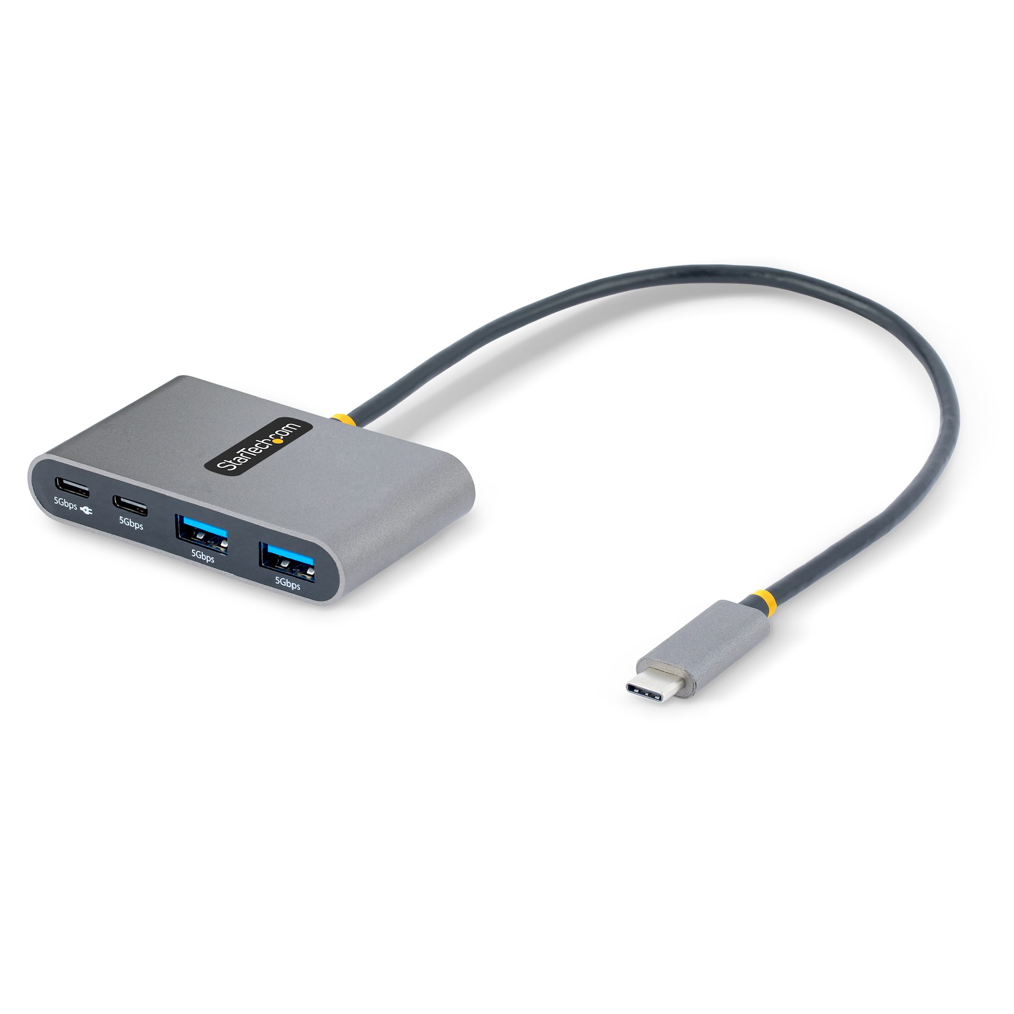 StarTech.com 4 Port USB 3.0 USB C Hub, USB Bus Powered, 42 mm 14 mm 75mm