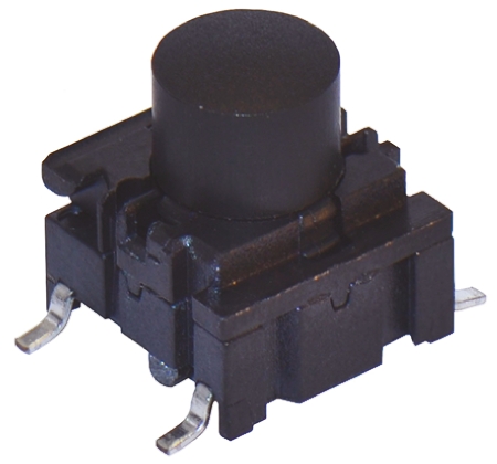 MEC IP67 Black Tactile Switch Cap, SPST 50 mA 24 V dc, Surface