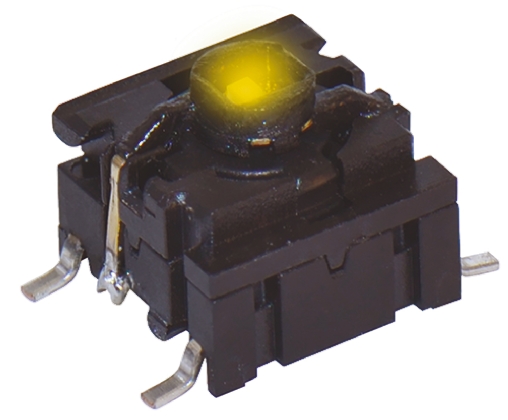 MEC IP67 Yellow Tactile Switch Cap, SPST 50 mA 24 V dc, Surface