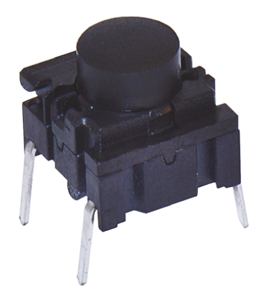 MEC IP67 Black Tactile Switch Cap, SPST 50 mA 24 V dc, Through Hole