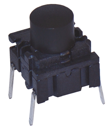 MEC IP67 Black Tactile Switch Cap, SPST 50 mA 24 V dc, Through Hole