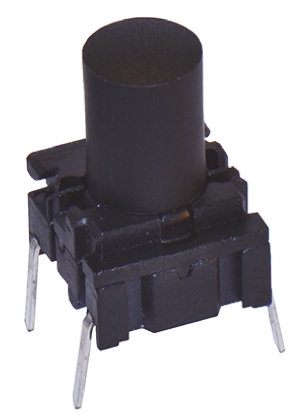 MEC IP67 Black Tactile Switch Cap, SPST 50 mA 24 V dc, Through Hole
