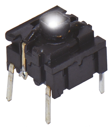 MEC IP67 White Tactile Switch Cap, 12.5 mm, SPST 50 mA 24 V dc, Through Hole